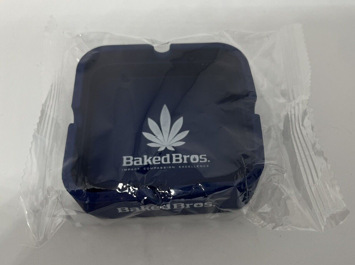 Baked Bros Weed Marijuana Navy Blue Ash Tray NEW Sealed Giveaway Collectible