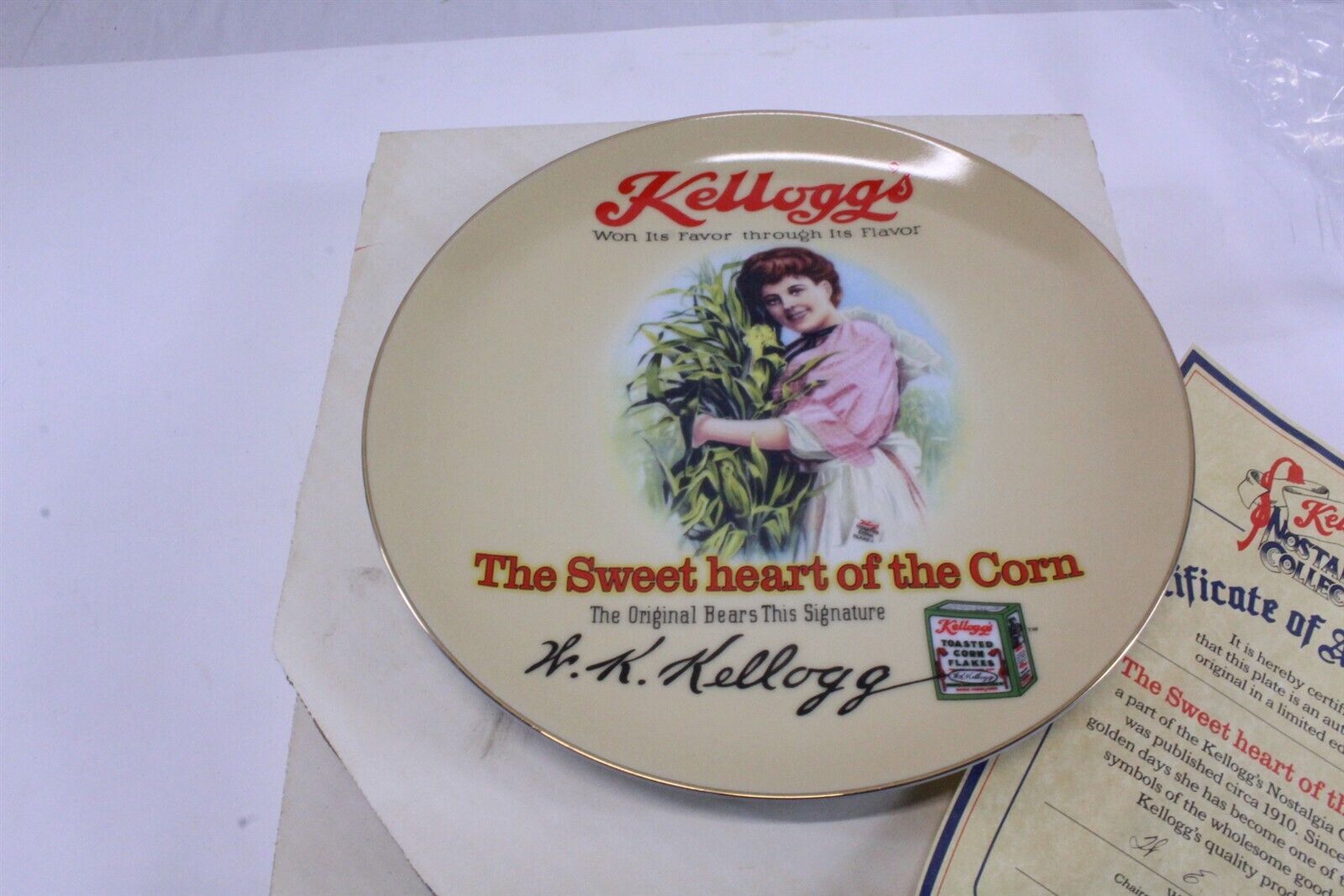 1989 Kellogg's Nostalgia Collection Collector Plate Porcelain Transferware