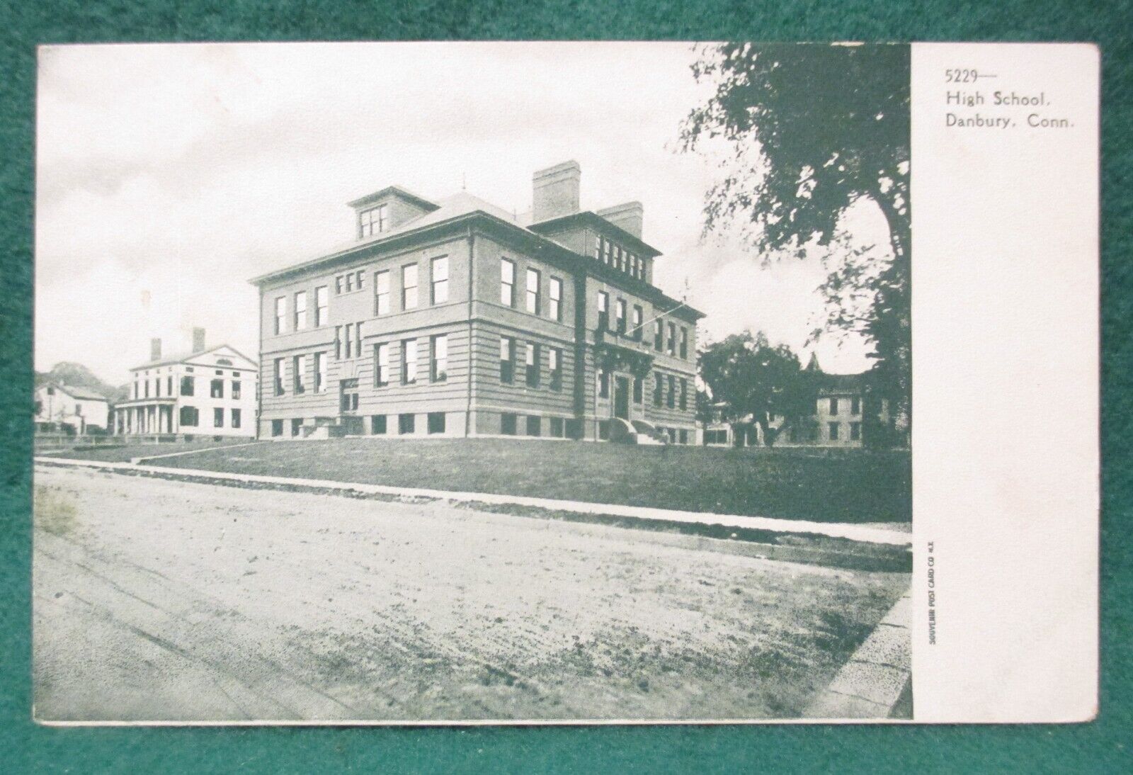 Estate Sale ~ Vintage Postcard - High School, Danbury, Connecticut