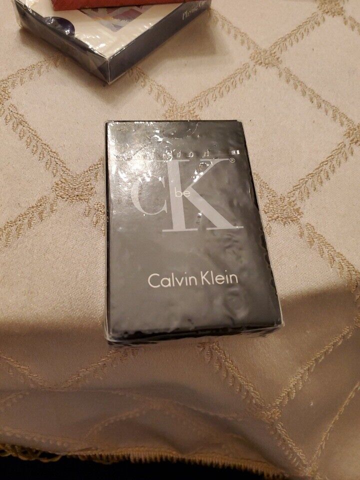 Rare Calvin Klein NOS Black Playing Cards Sealed in Plastic - Vintage 1990's