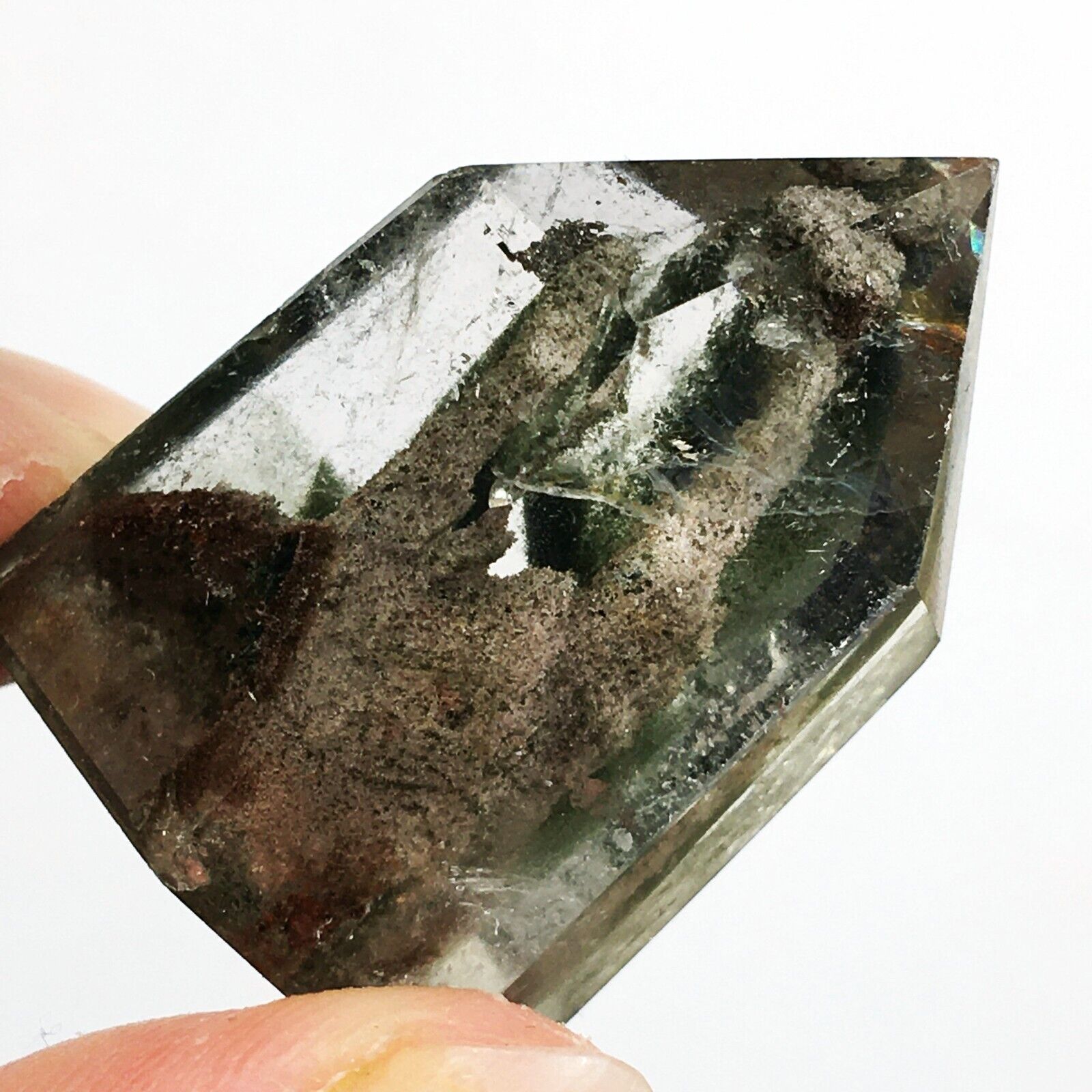 18.9g TOP Natural Hyaline Colourful Phantom Ghost Garden Quartz Crystal