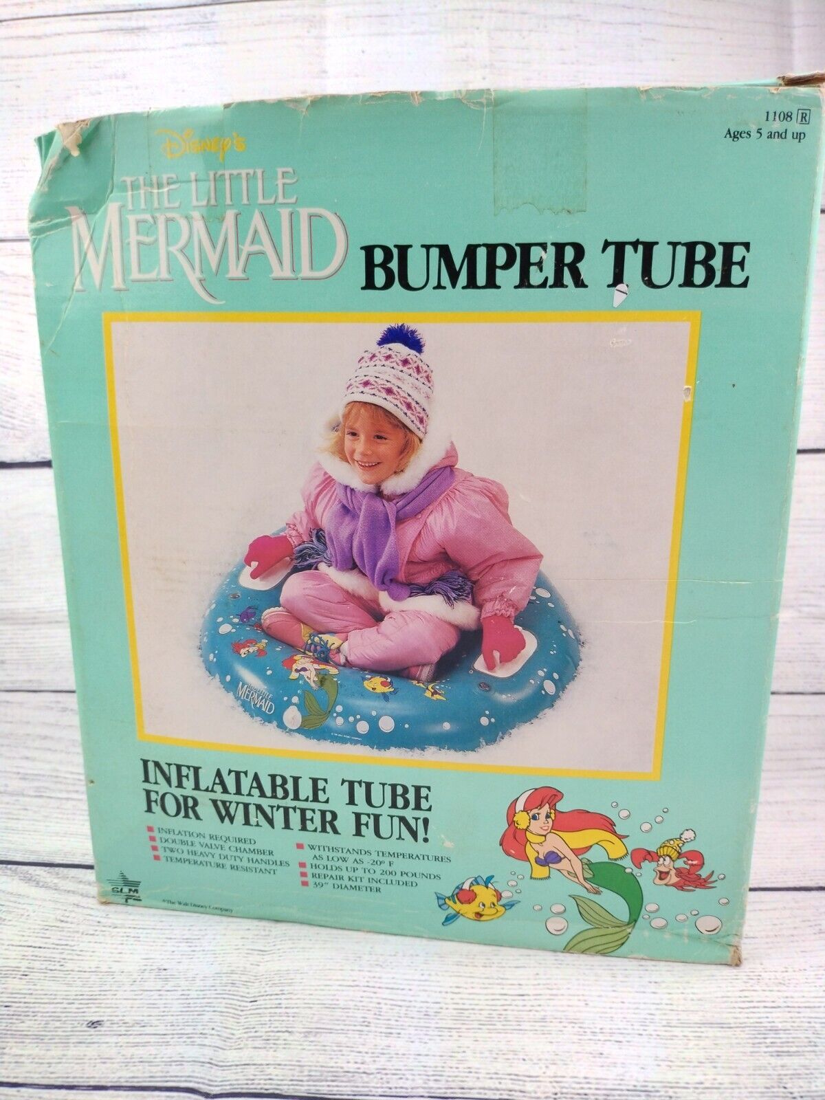 Vintage Disney's The Little Mermaid Bumper Tube pool Raft Float New Old Stock