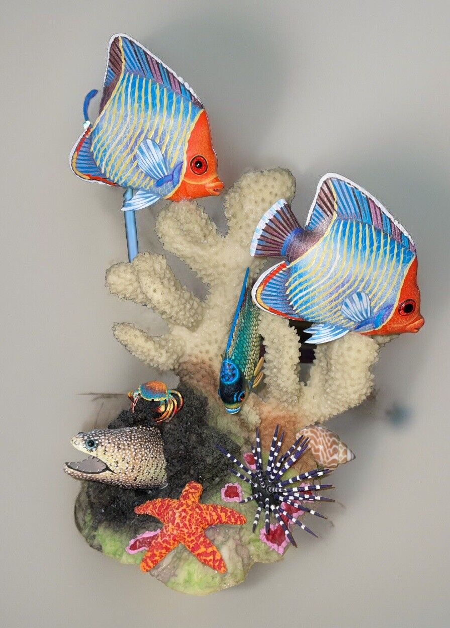 Nature Craft ANGEL FISH Coral Sea Life Sculpture Branche’s San Jose CA