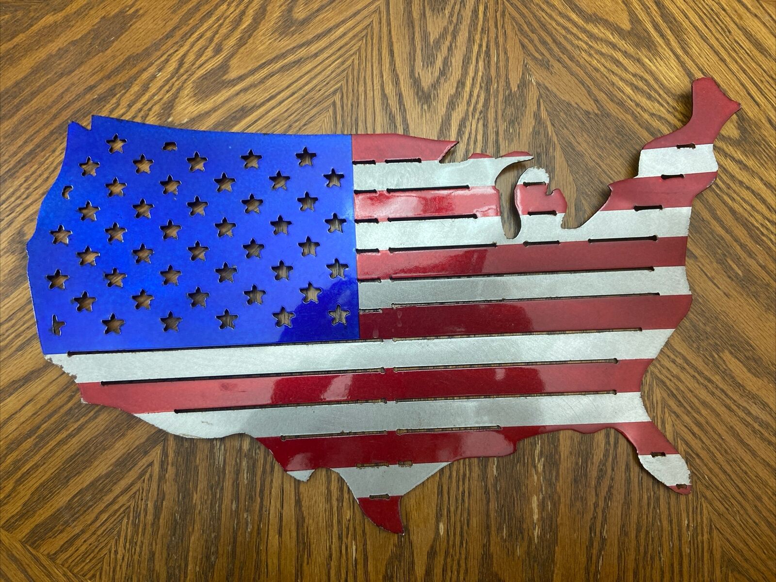 Outstanding American Flag Metal Sign (16#10)