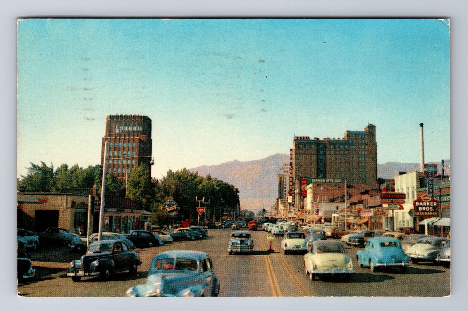 Ogden UT-Utah, Washington Boulevard, Antique, Vintage c1959 Souvenir Postcard