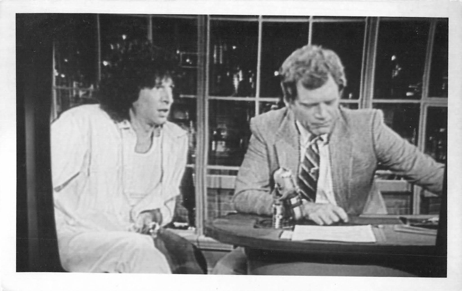 Howard Stern Television Appearance with David Letterman Vintage RPPC Postcard