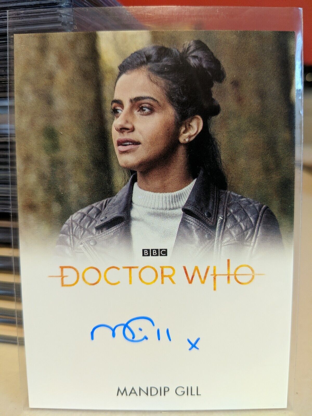 Doctor Who Series 11 & 12 Mandip Gill Autograph Card as Yasmin Khan FB 2022 EL 