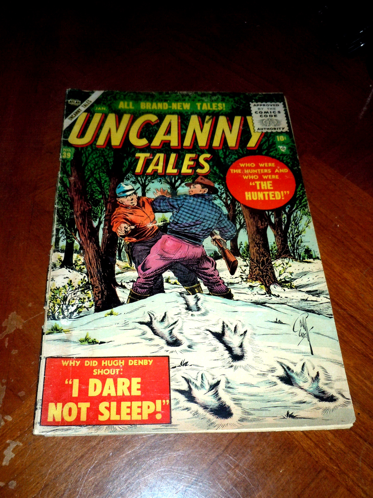 UNCANNY TALES #39 (ATLAS 1956) VG- (3.5) cond.  BILL EVERETT cover and story