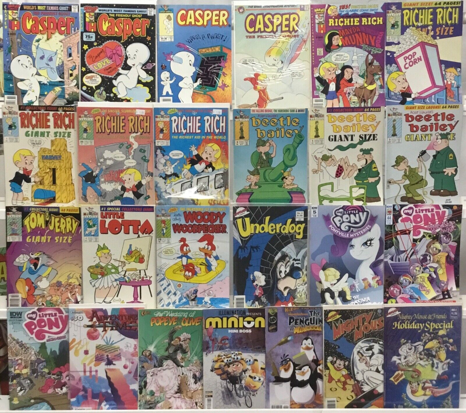 Kids Comic Book Lot of 25 - My Little Pony, Casper, Richie Rich, Minions