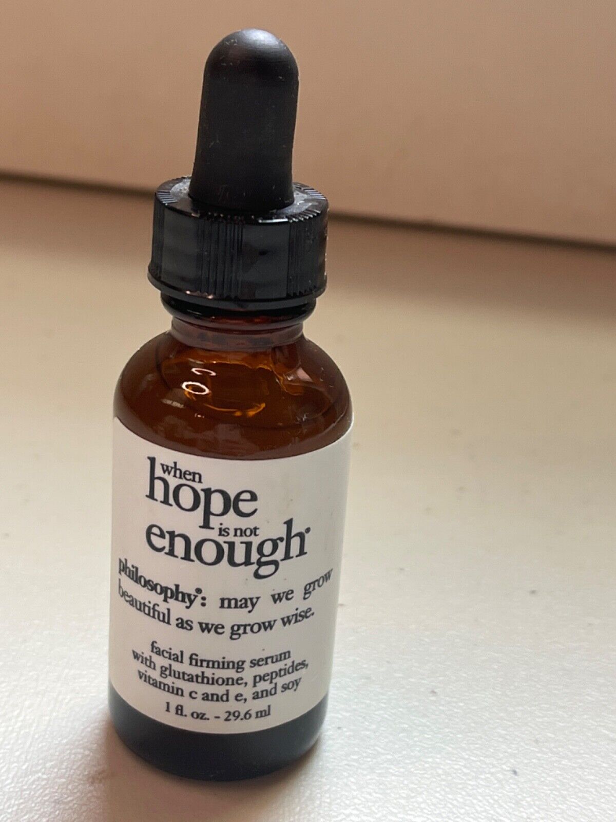 Philosophy When Hope is not Enough Facial Firming Serum 1 oz preowned