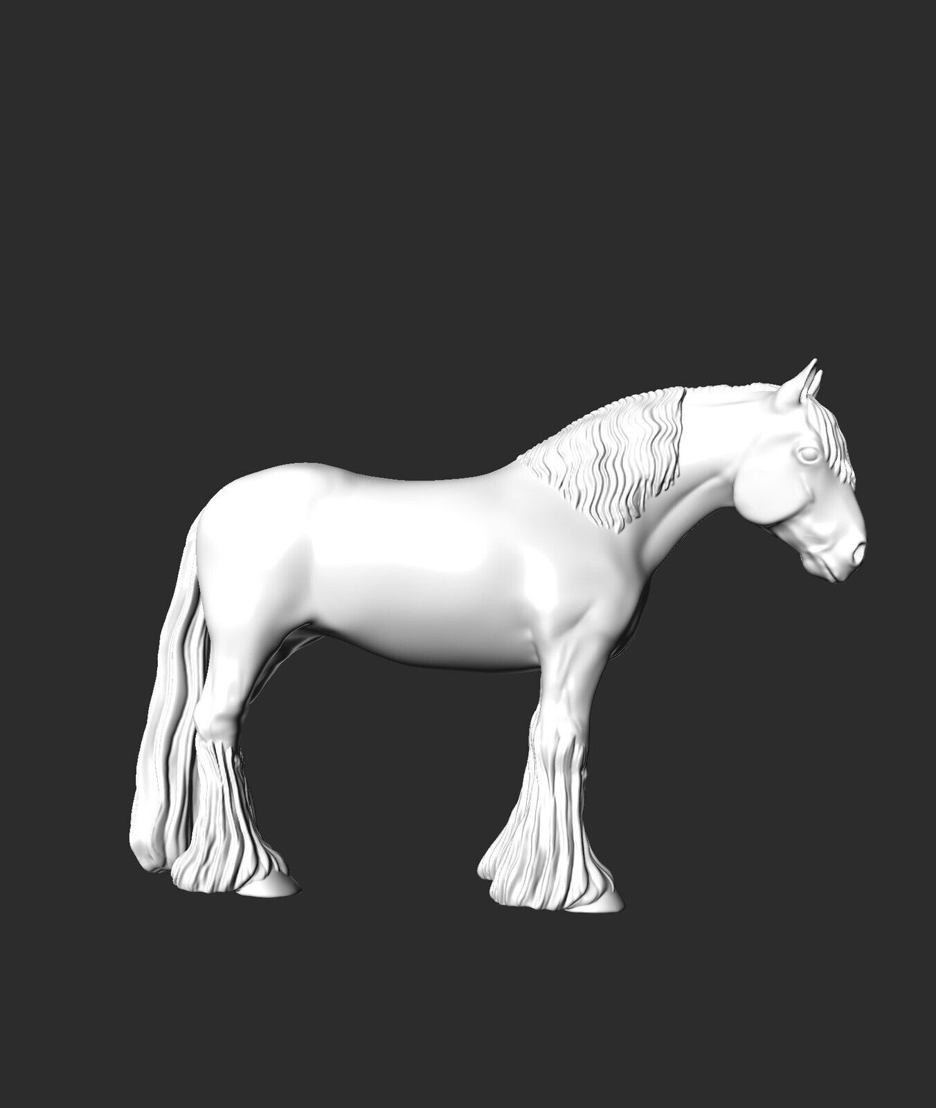 Breyer Size 1/32 resin Model Horse Gypsy Vanner - White Resin Ready To Paint