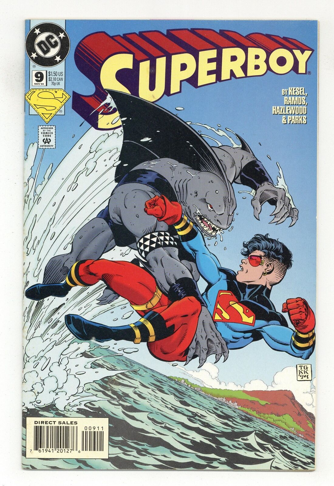 Superboy #9D VG 4.0 1994 1st full app. King Shark