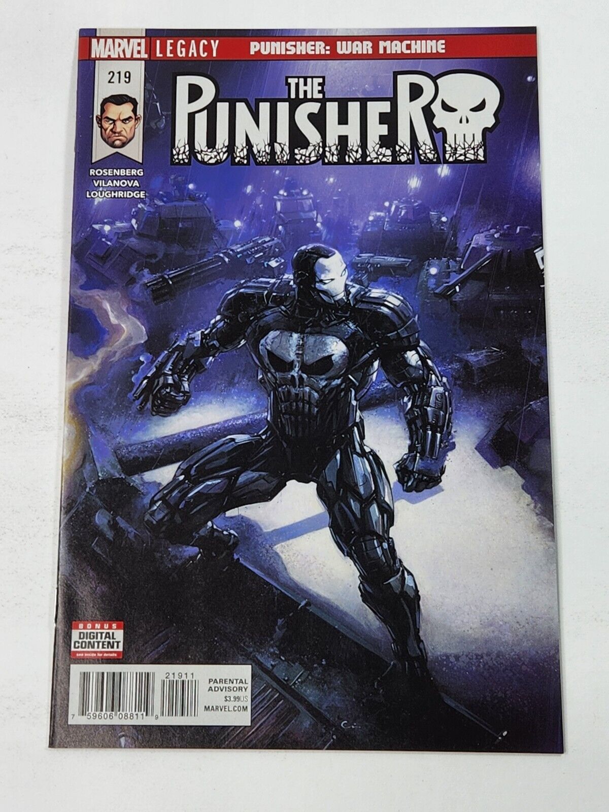 Punisher 219 1st Full App Punisher in War Machine Armor Marvel Comics 2018