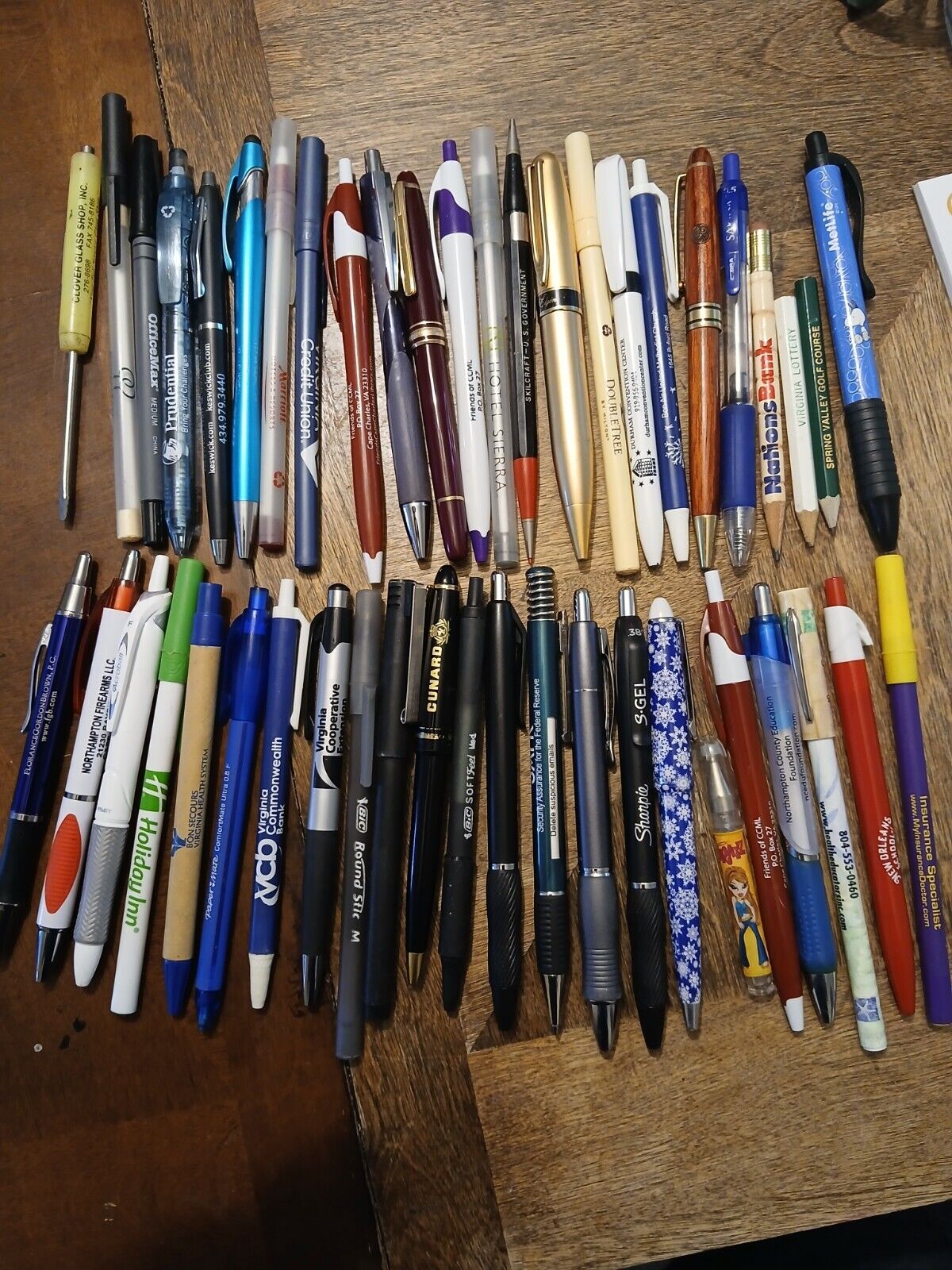 Lot Of 48 Vintage Ballpoint Pens Pencils: SkilCraft US Govt, Elgin, Advertising