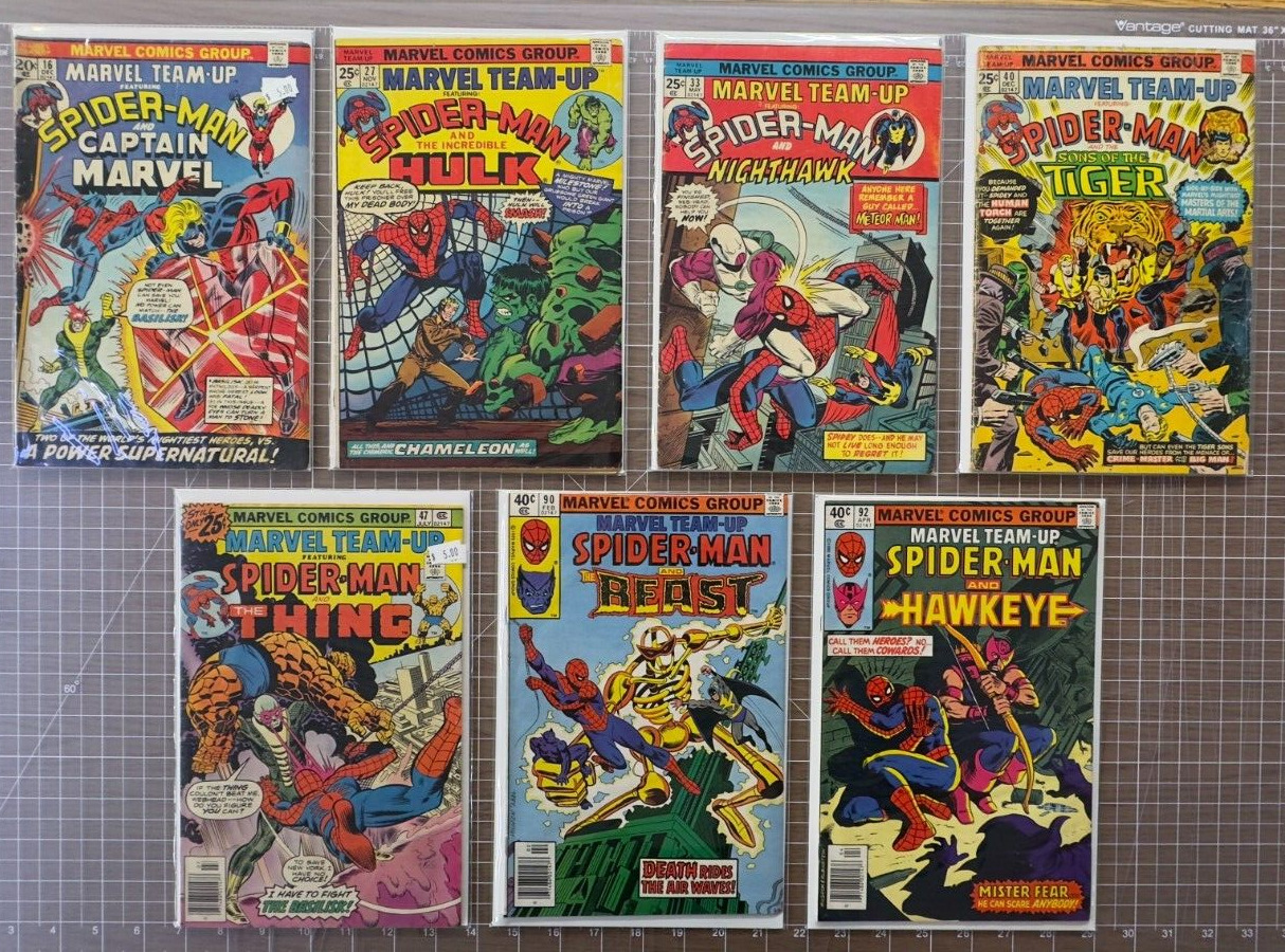 Marvel Team-Up Comic Lot of 14 Comics 1973-1981 Spiderman Hulk 2.5-6.5
