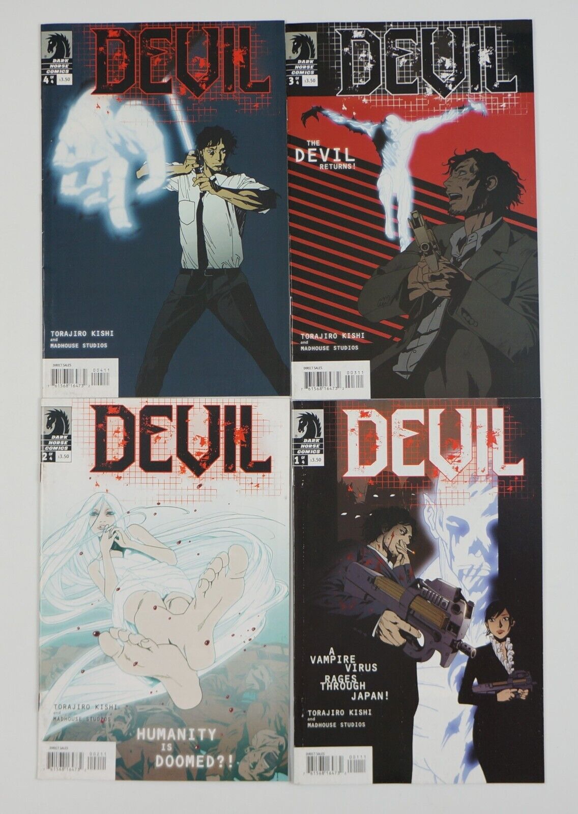 Devil #1-4 FN complete series - a vampire virus rages through japan 2 3 set