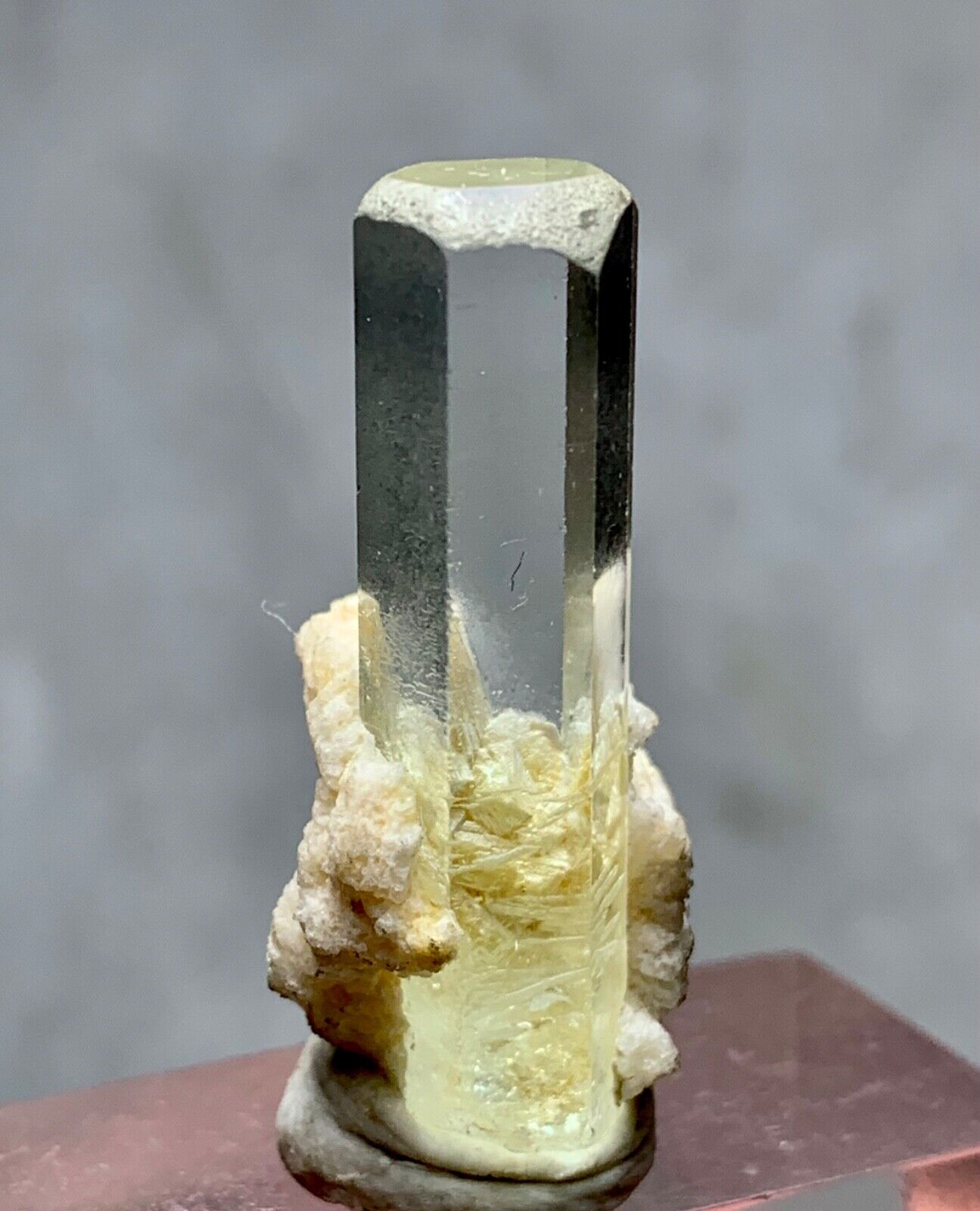 26 Carat Terminated Aquamarine Crystal On Feldspar From Shigar Pakistan