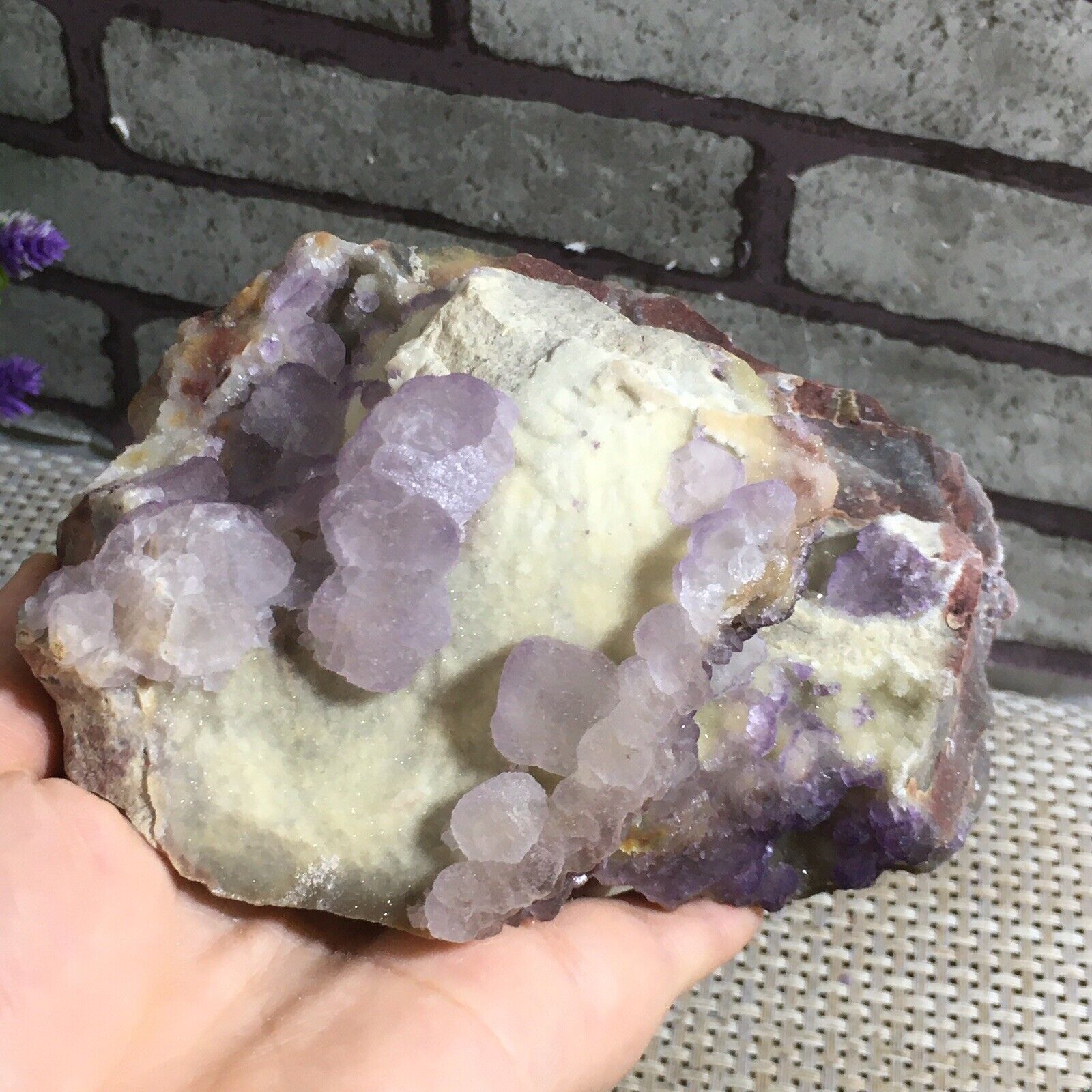 Rare NATURAL Cubic viole FLUORITE Quartz Crystal Mineral Specimen Healing 794g