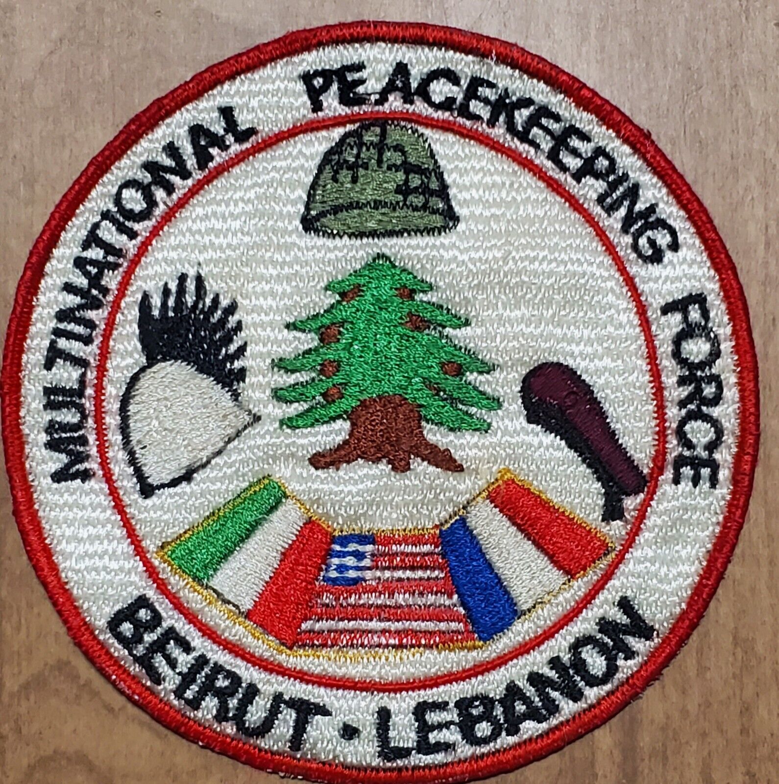 Multinational Peacekeeping Force Beirut Lebanon Patch ORIGINAL 1970\'s RARE VTG
