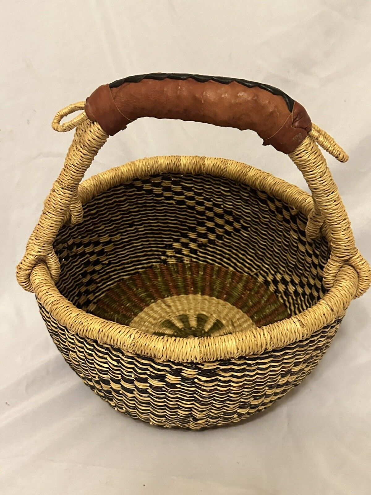 African basket. Handmade.woven. Bought A Couple Years Ago In South Africa Unused