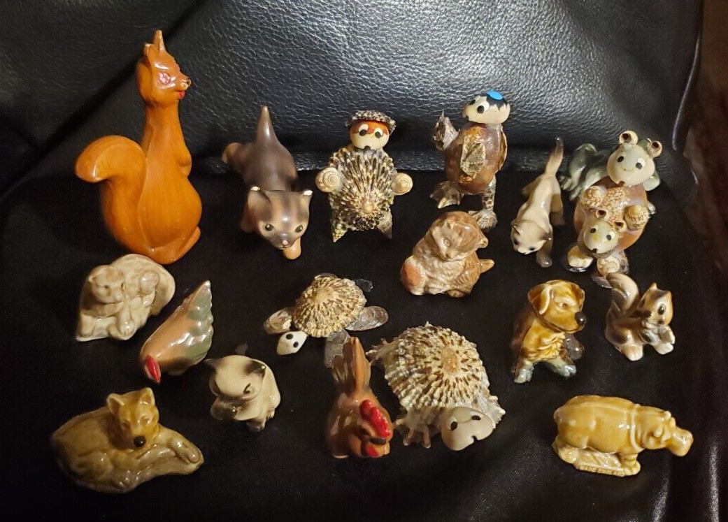 Vintage Ceramic and Sea Shell Animal Figurine Lot
