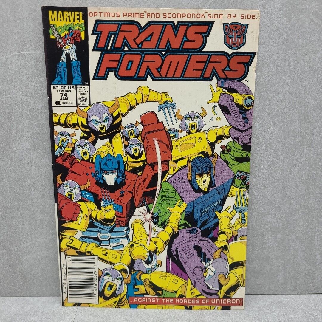 Transformers #74 (1991) Scarce Low Print Marvel Andrew Wildman Optimus Prime