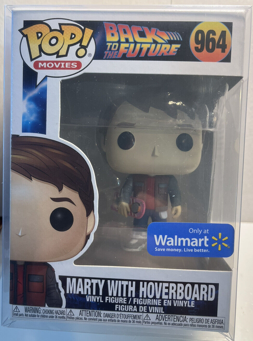 FUNKO POP #964 Back To The Future “Marty Hoverboard”  Figure Walmart Exclusive
