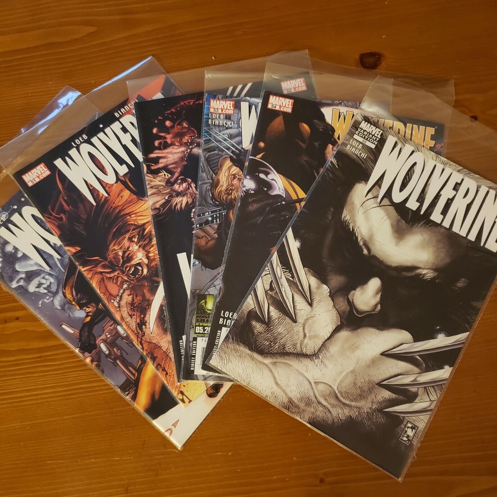 X-Men Marvel Wolverine Loeb Comic Books #50-55 NM/VF