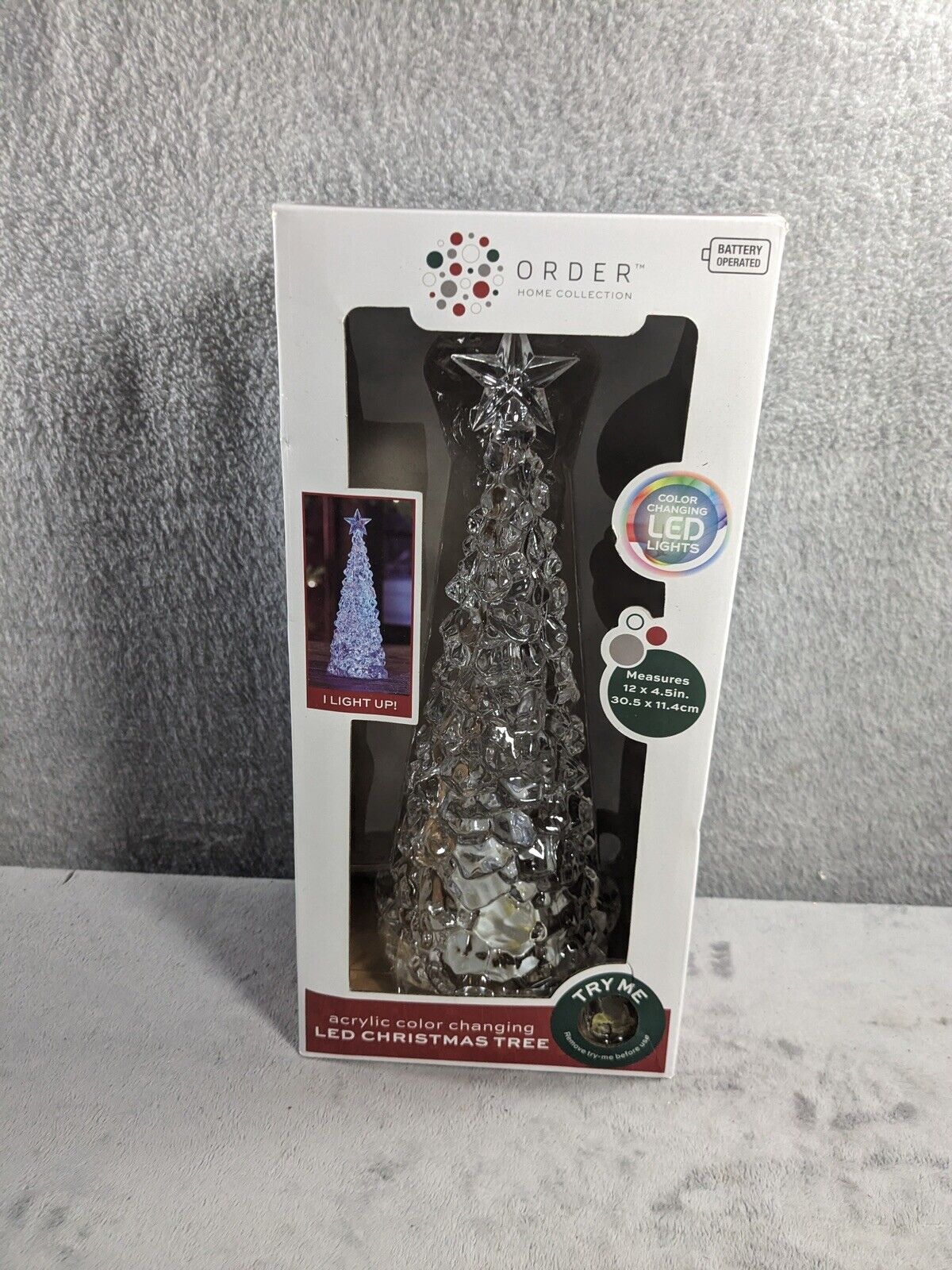 Order Acrylic LED CHRISTMAS TREE COLOR CHANGING TREE 12” Tall