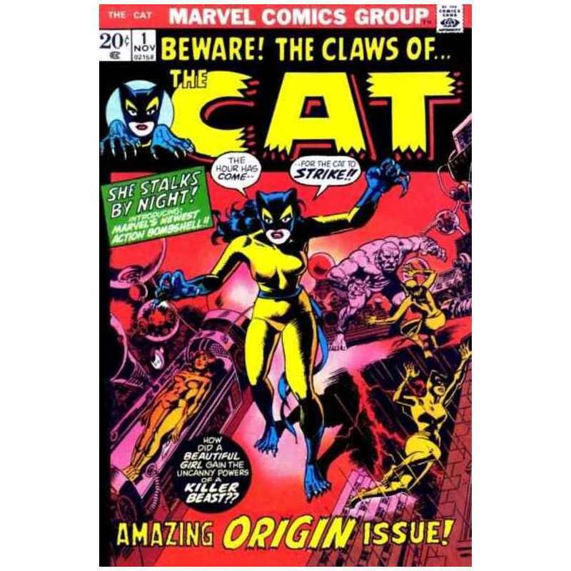 Cat #1 1972 series Marvel comics Fine+ Full description below [y|