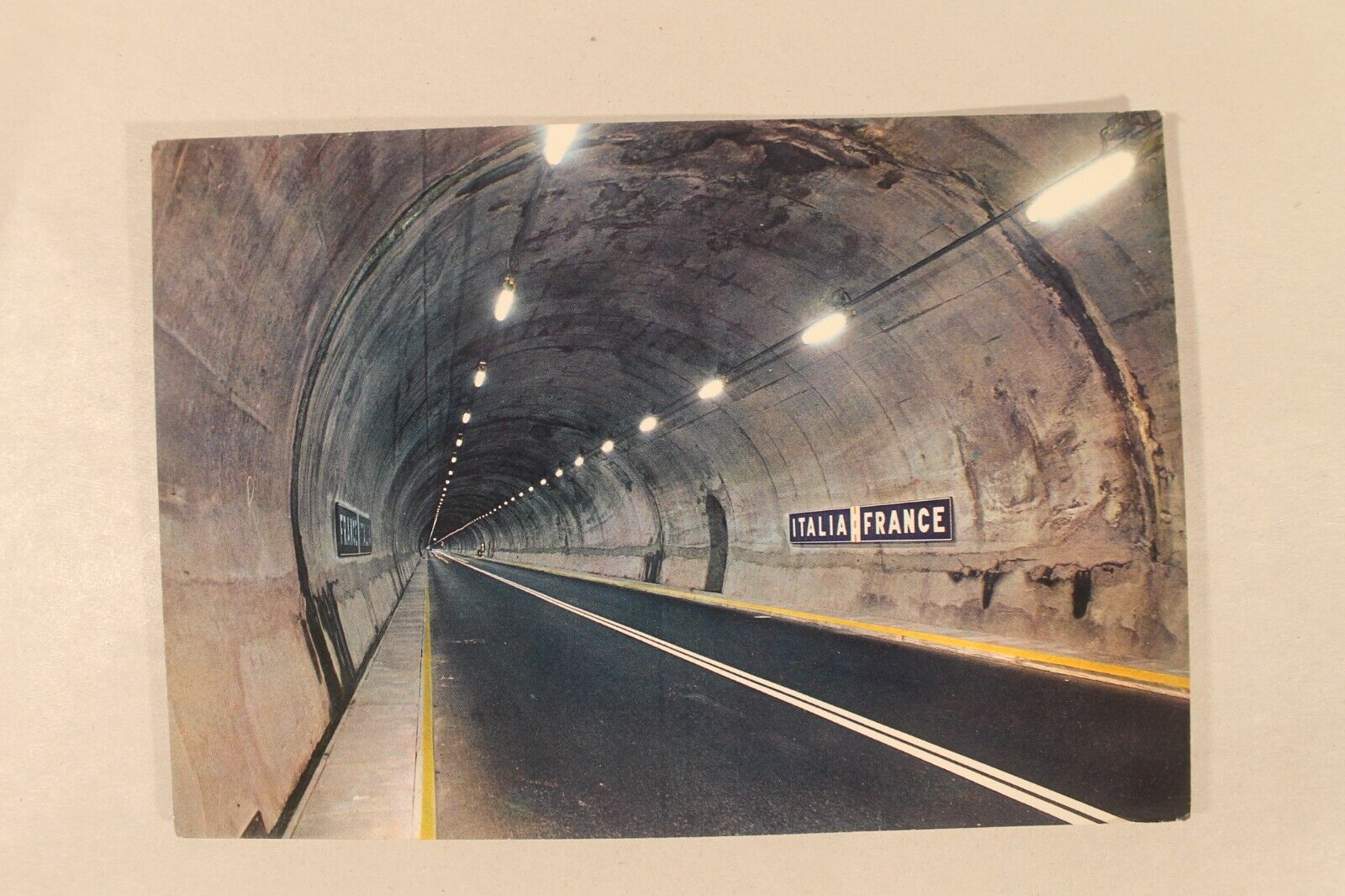 Mont Blanc Tunnel Postcard Showing The Border of France & Italy - Unposted