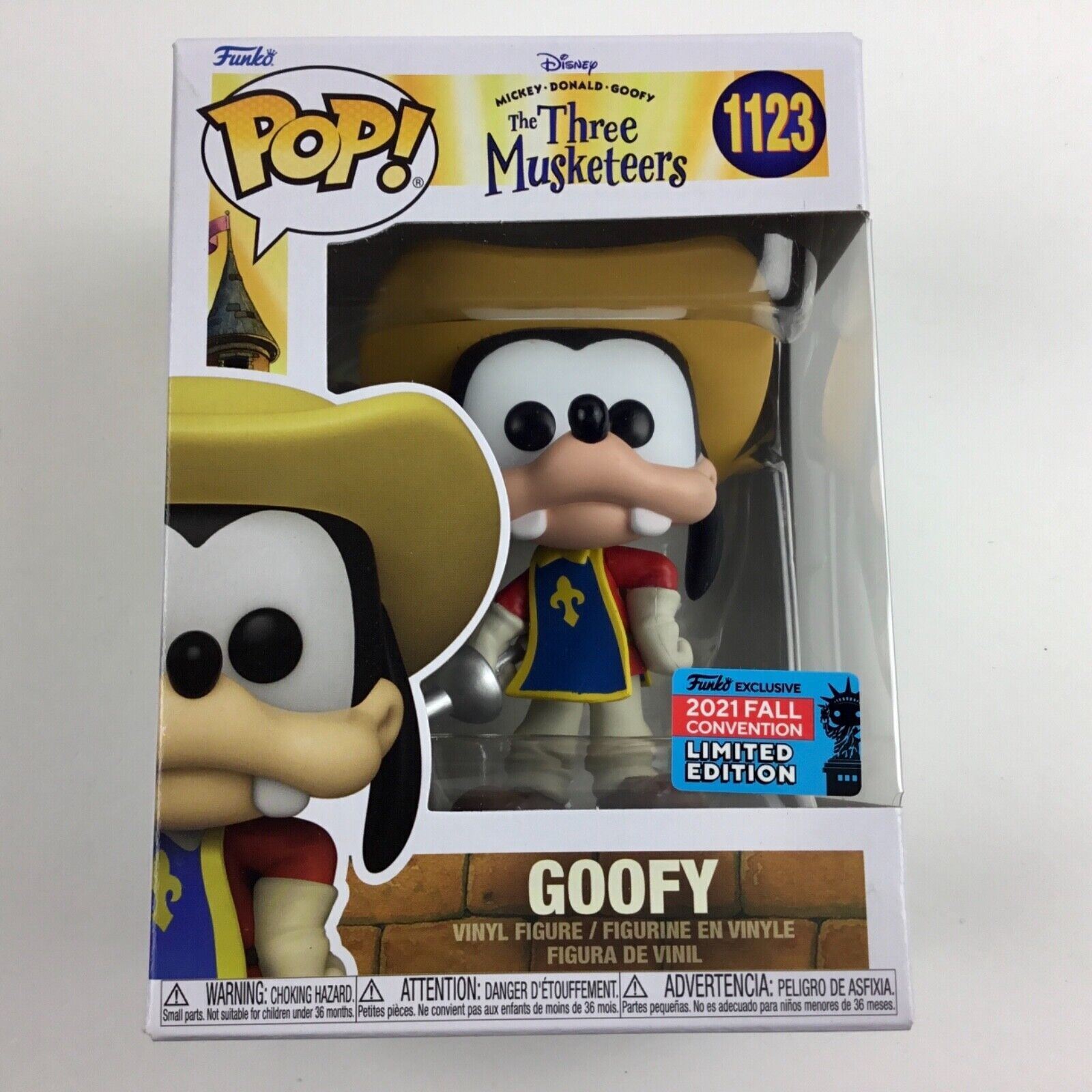 Funko Pop GOOFY THE THREE MUSKETEERS 2021 NYCC Convention Exclusive Disney 1123