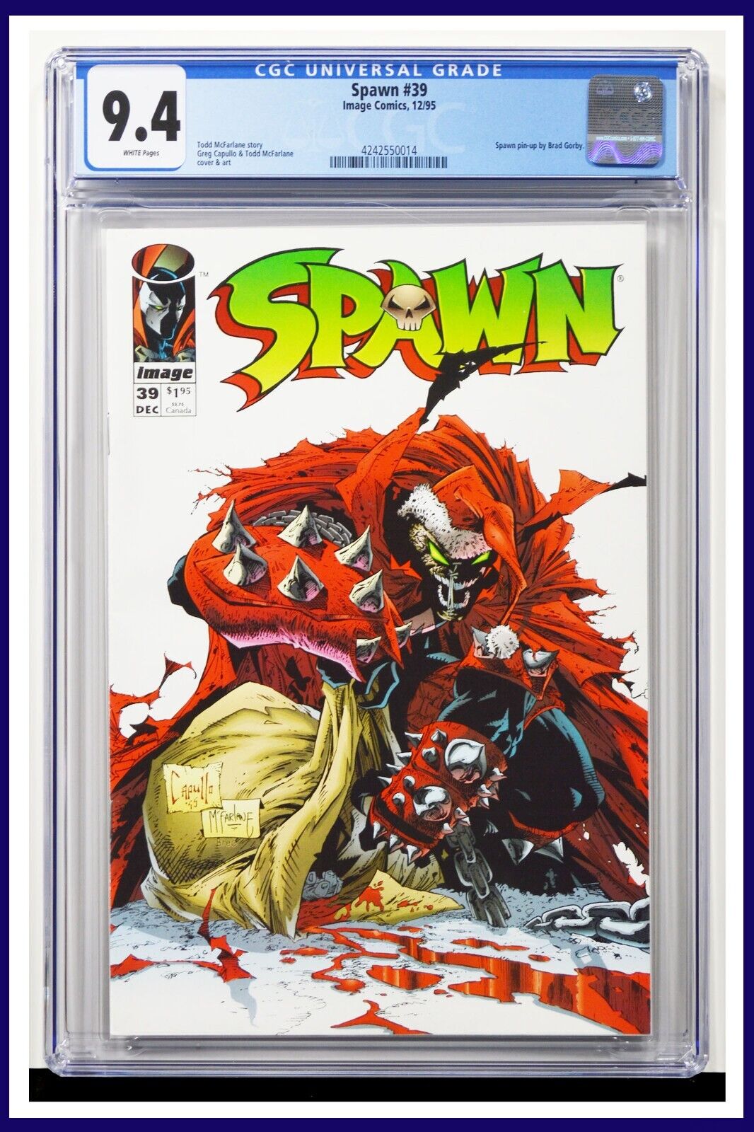 Spawn #39 CGC Graded 9.4 Image 1995 Greg Capullo Todd McFarlane Comic Book.
