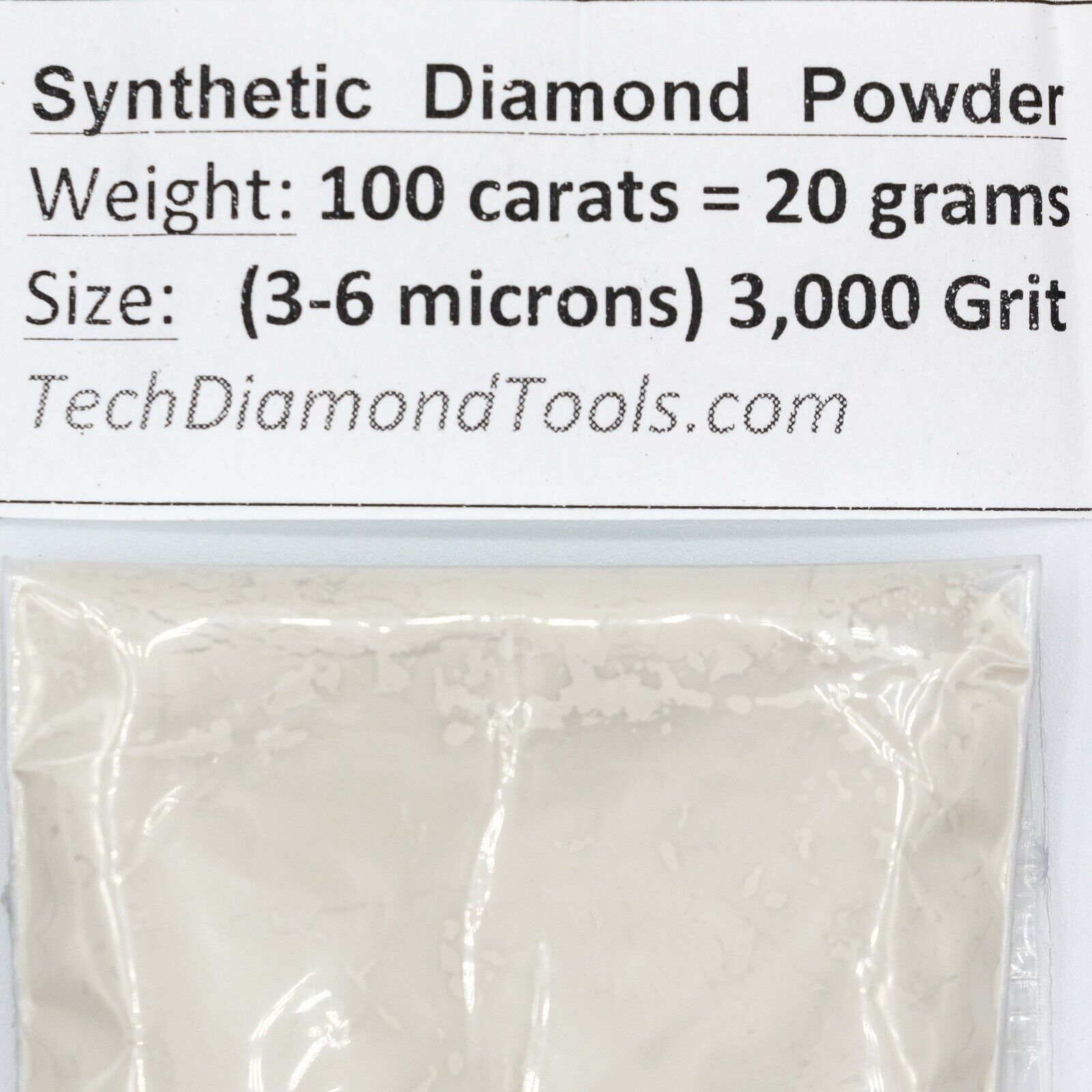 Lapping Diamond Powder 3.000 Grit Mesh (3-6 micron), Weight 100 Carat = 20 Gram