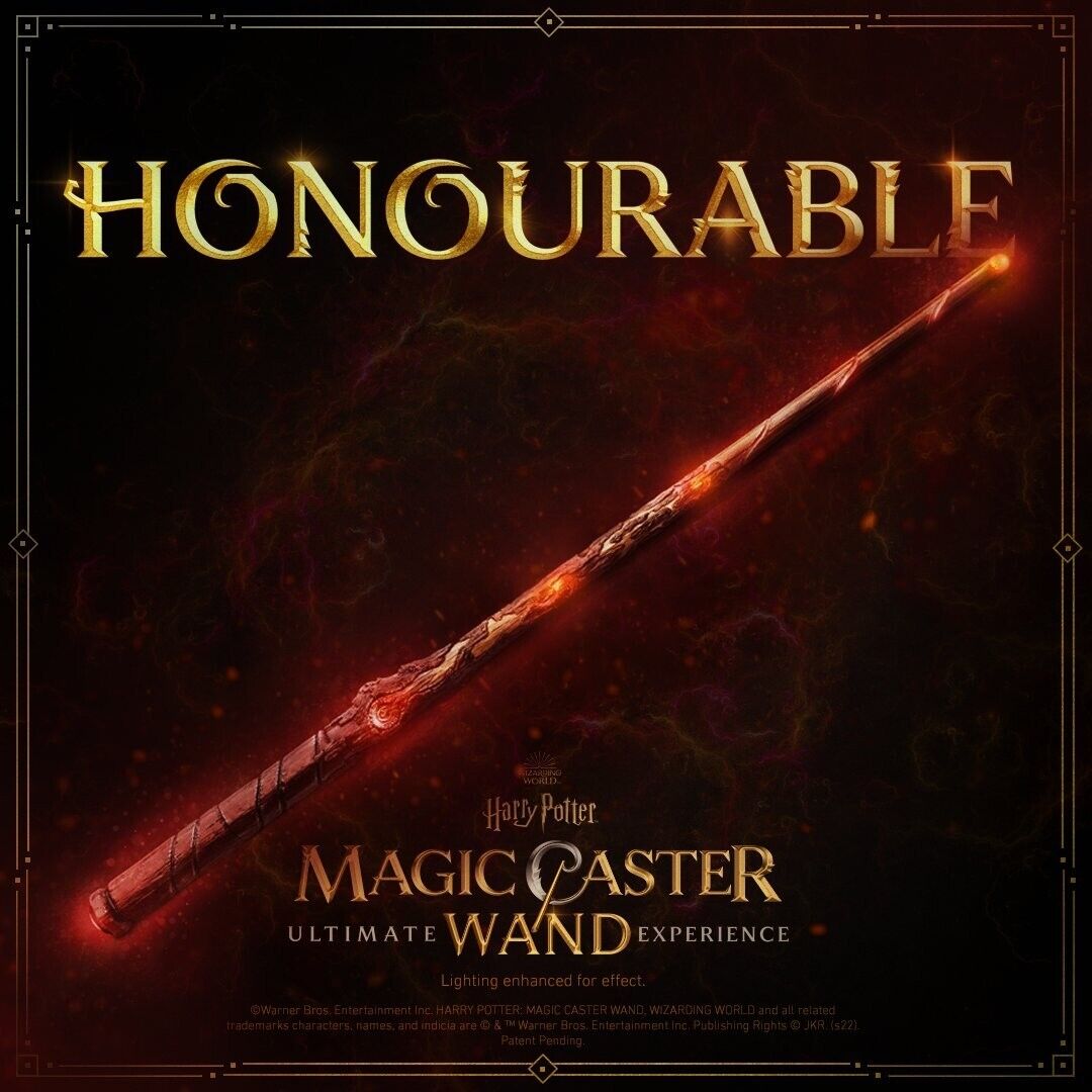 Harry Potter Magic Caster Wand Honourable Orange Ultimate Experience