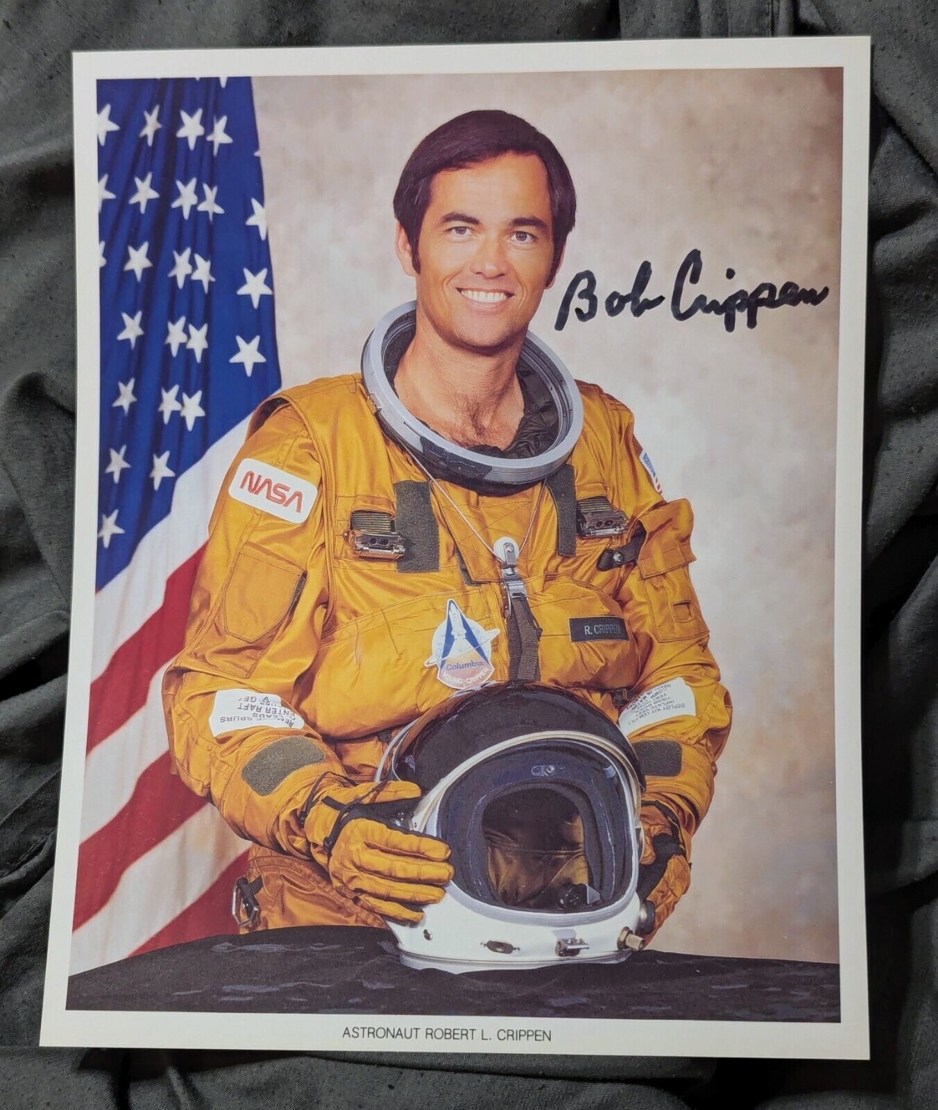 Bob Crippen Autograph Signed Official NASA Litho 8x10 Photo