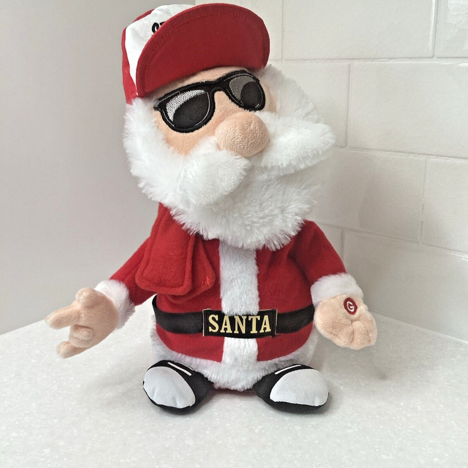 Gemmy Straight Outta Christmas Santa Singing Moving Favorite Time Of Year Rapper