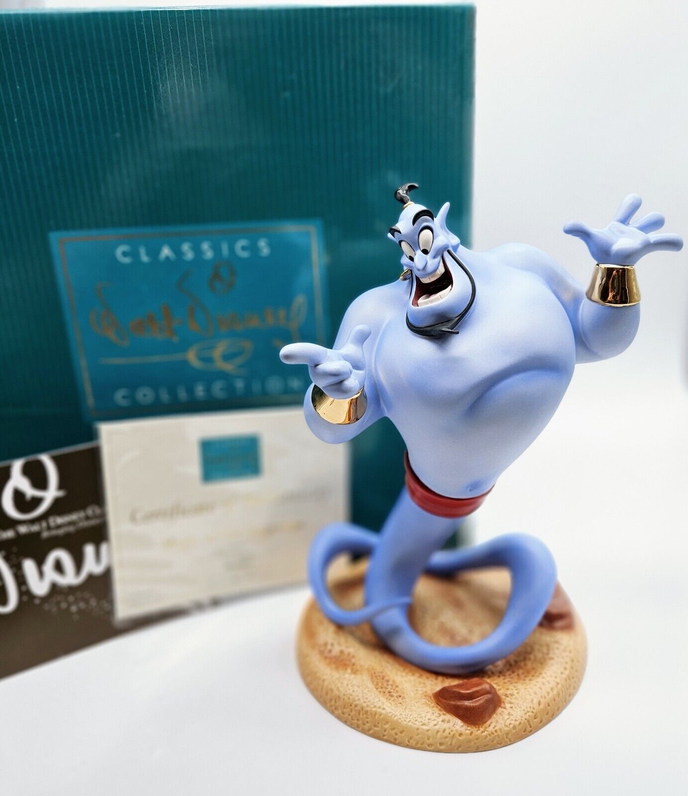 WDCC Disney Genie Figurine Aladdin Magic at His Fingertips Signed 87/1500