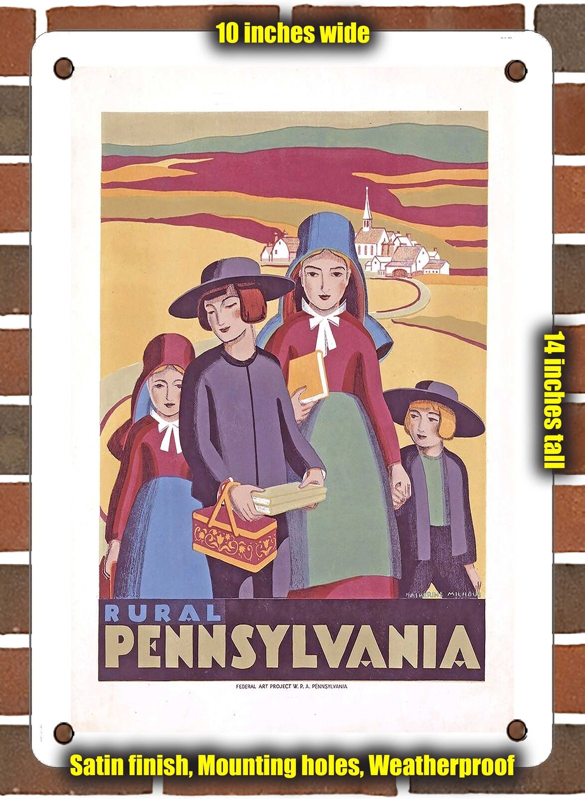 METAL SIGN - 1936 Rural Pennsylvania - 10x14 Inches
