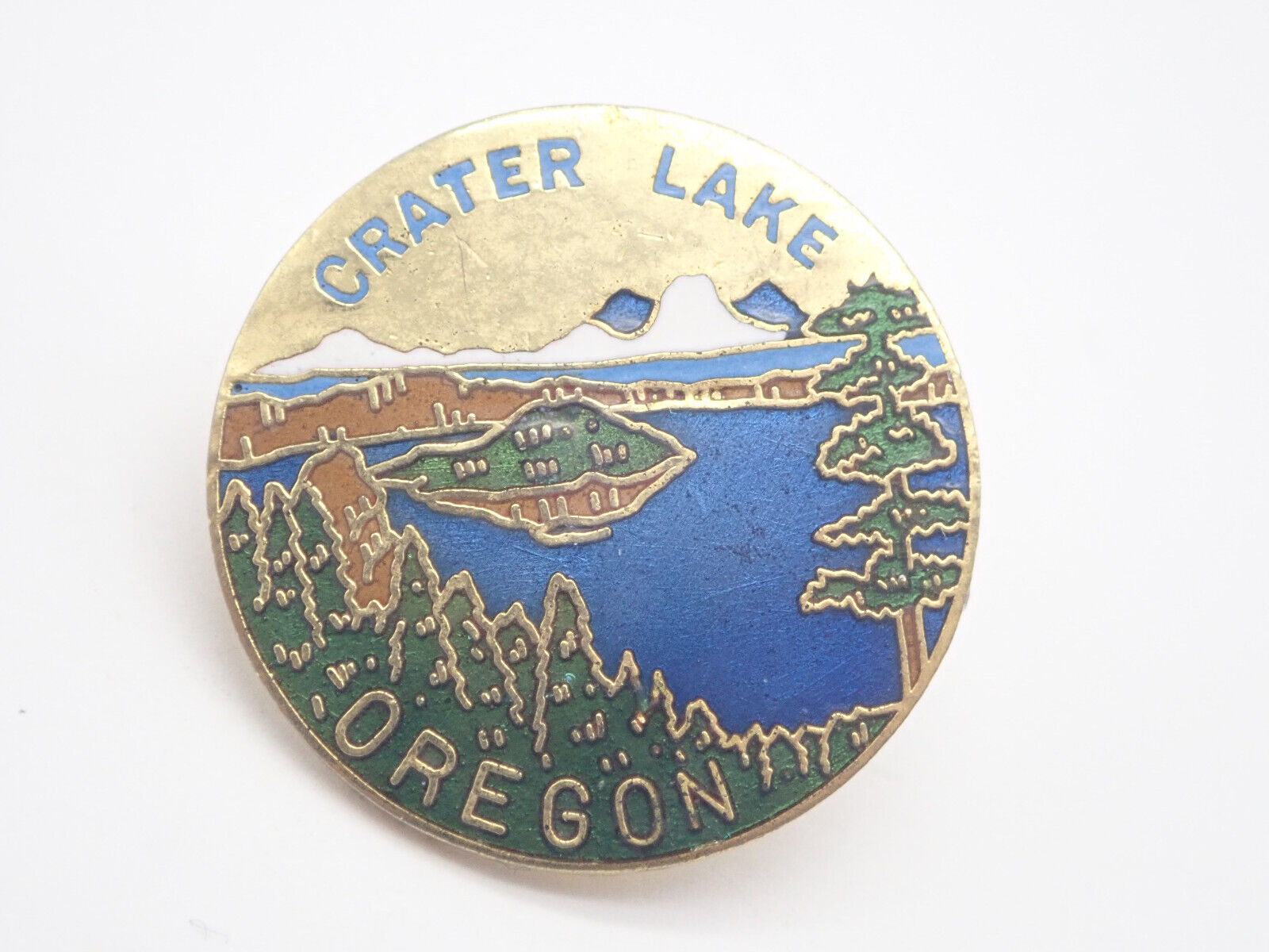 Crater Lake Oregon Vintage Lapel Pin