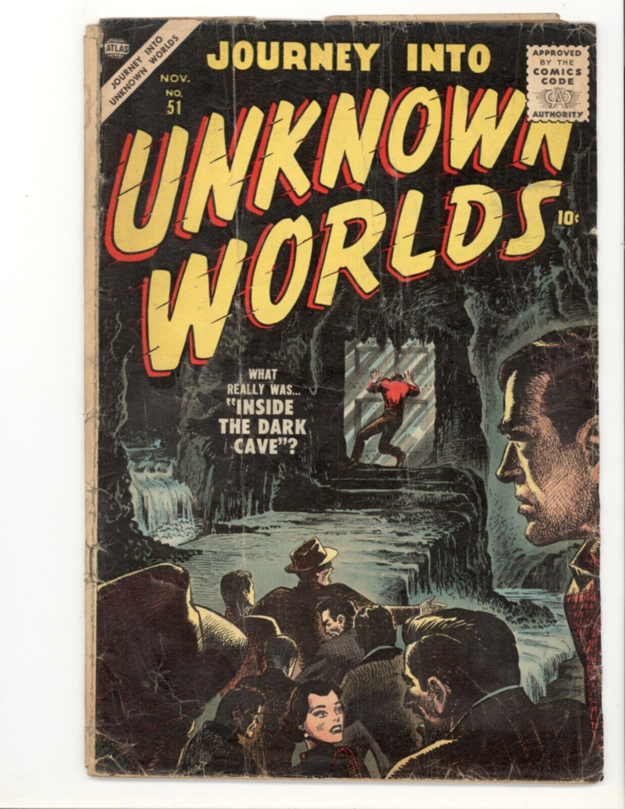 Journey Into Unknown Worlds 51 Lower Grade Atlas Horror Sci-Fi 1956