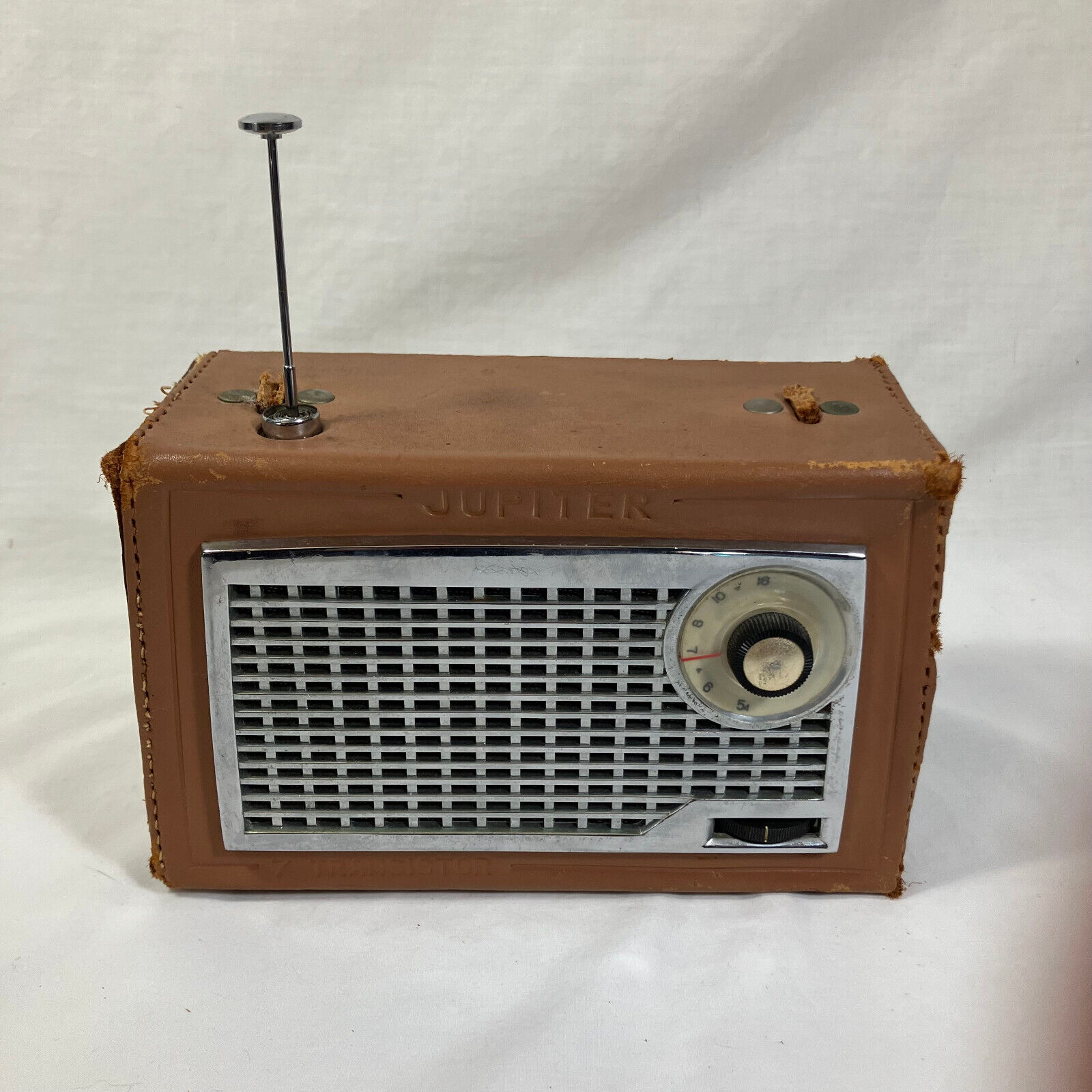 Vintage Jupiter 7 Transistor Radio MADE IN JAPAN , Tested / Clean / Working 