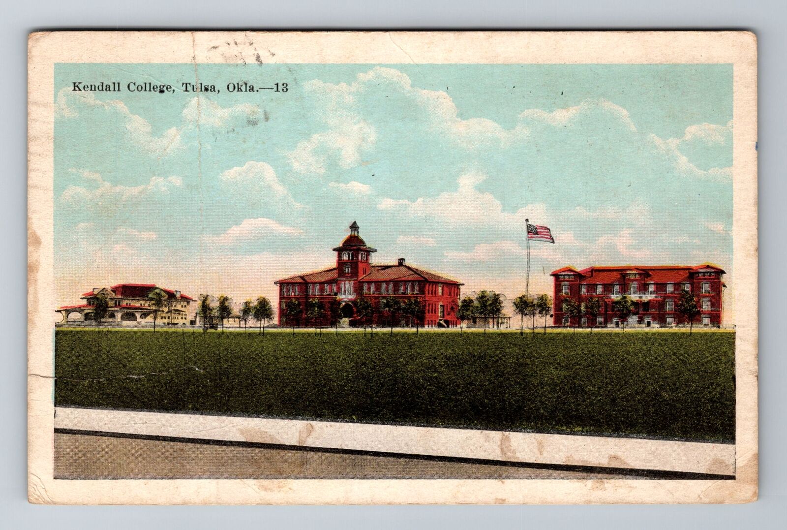 Tulsa OK-Oklahoma, Kendall College, Antique, Vintage c1926 Souvenir Postcard