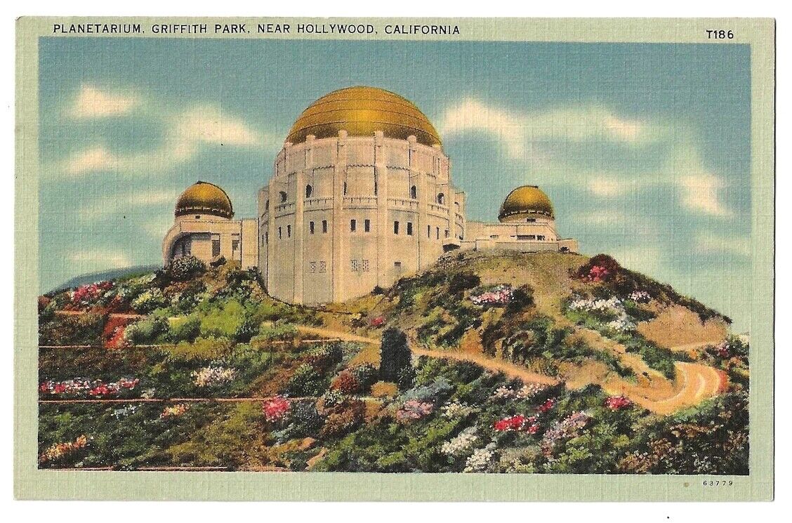 Los Angeles California c1940's Griffith Park Planetarium, Observatory, Hollywood