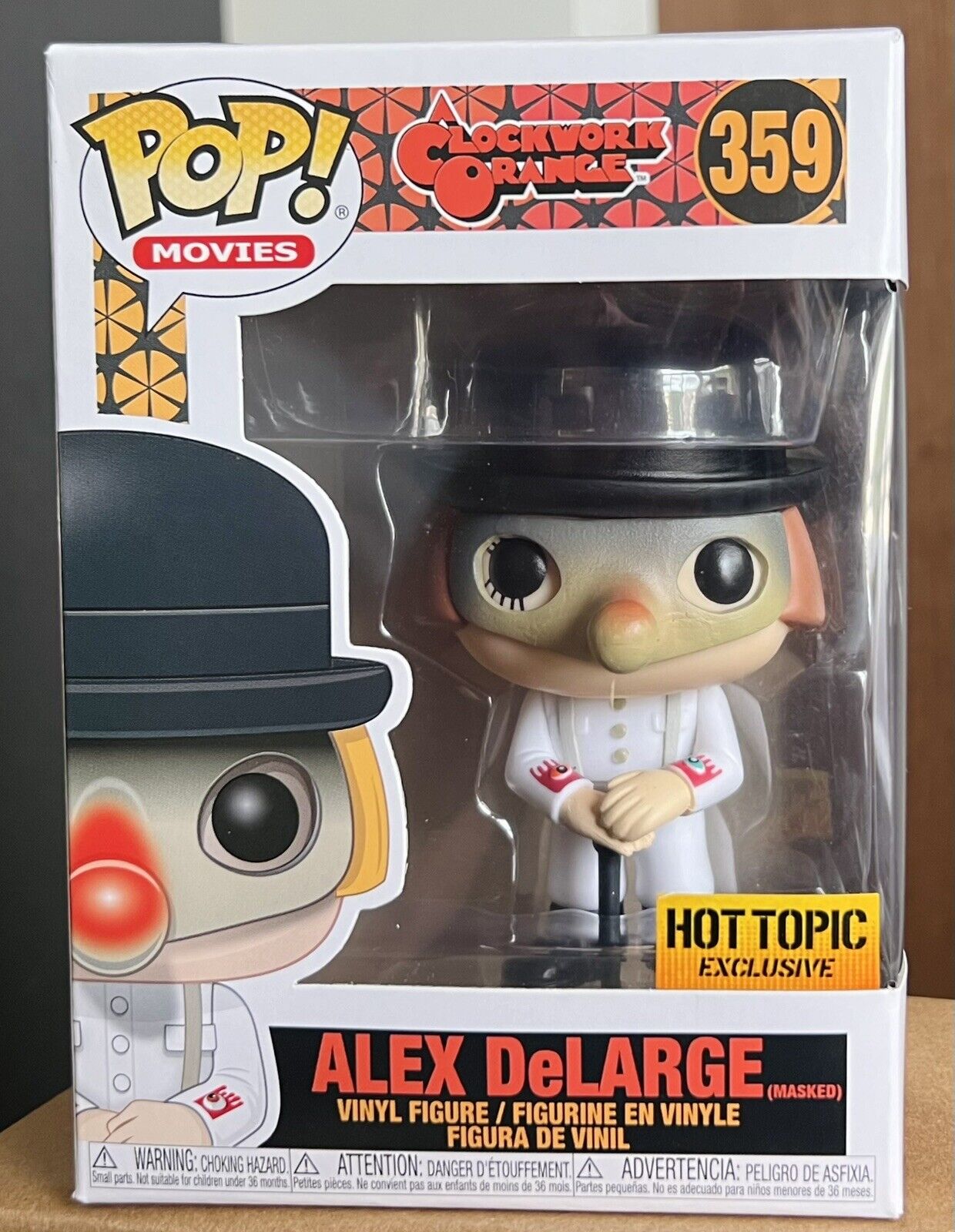 VAULTED Funko Pop: (Masked) ALEX DeLARGE #359 Hot Topic Exclusive