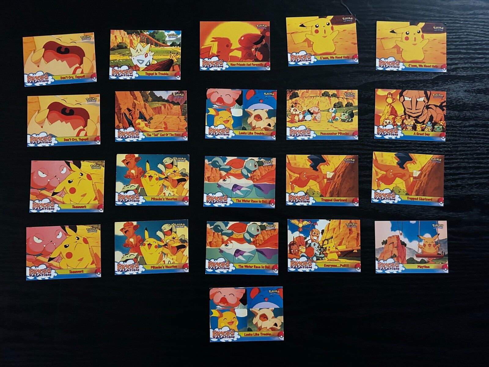 1997 Topps Pokemon Pikachu's Vacation Trading Cards LOT