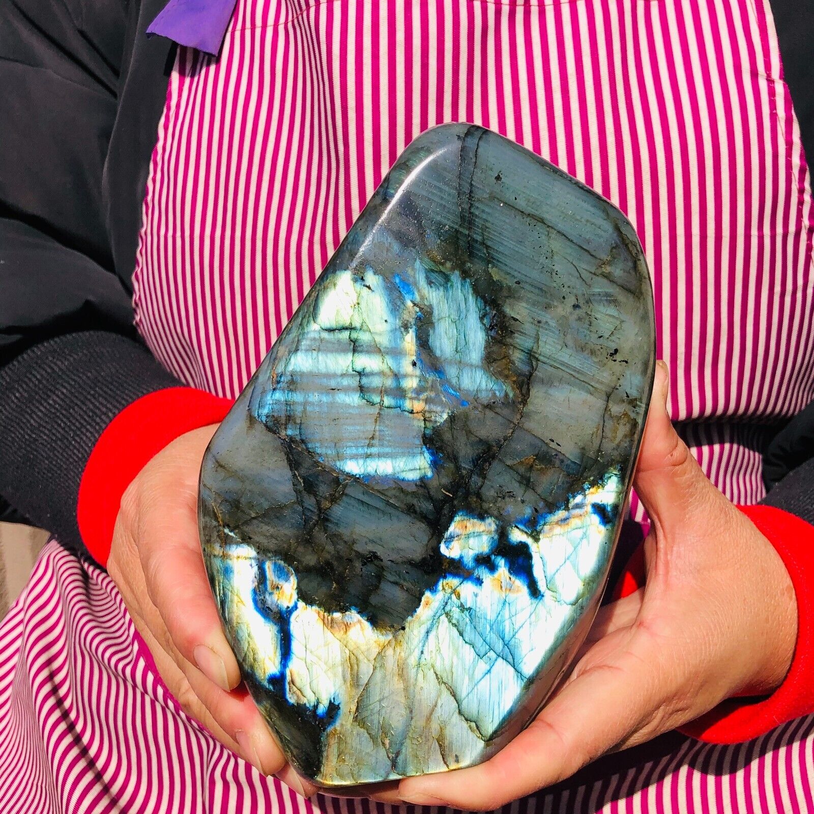 3.52LB Natural Gorgeous Labradorite QuartzCrystal Stone Specimen Healing 560