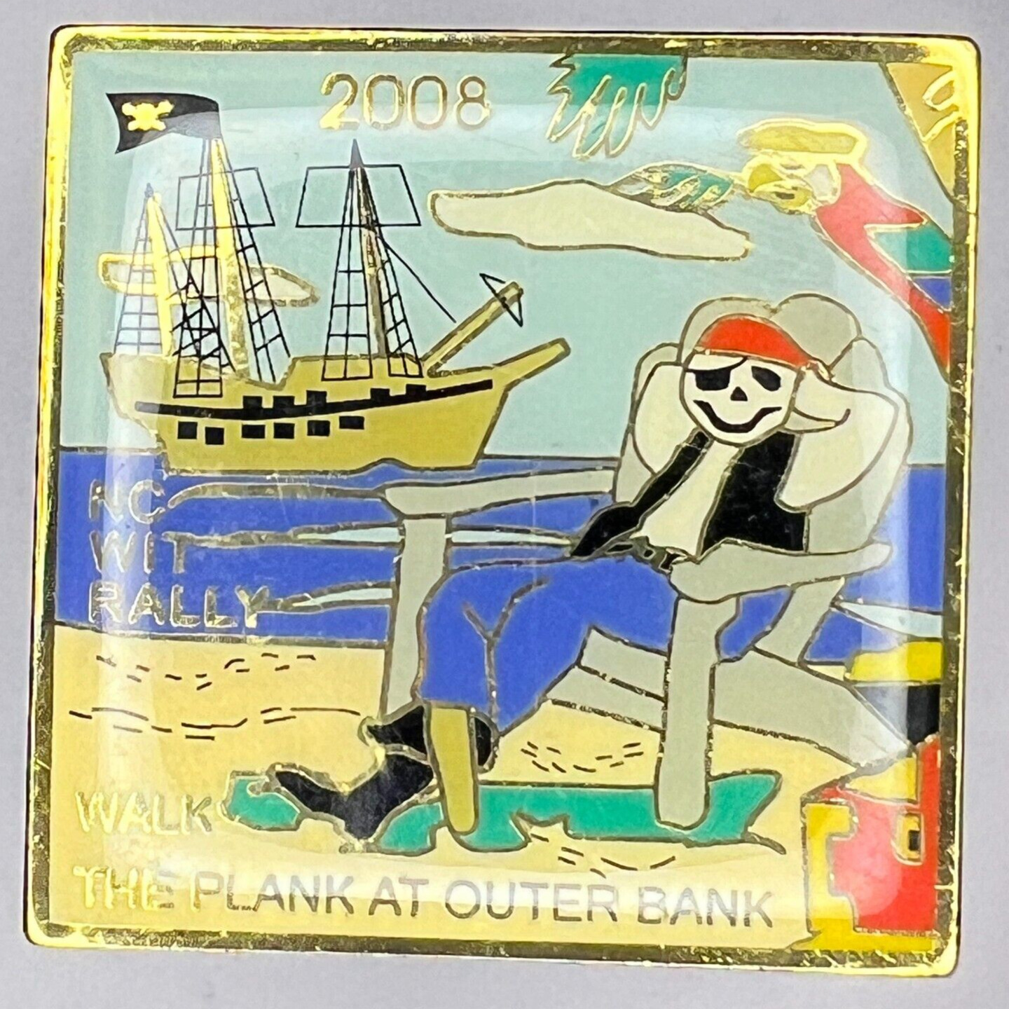 Lapel Pin NC WIT Rally Winnebago 2008 Walk The Plank At Outer Bank RV Travel Pin