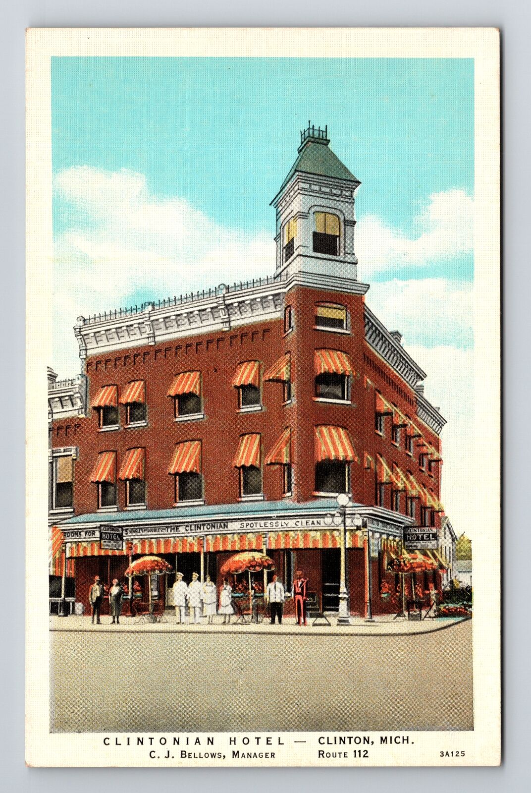Clinton MI-Michigan, Clintonian Hotel Advertising, Vintage Postcard