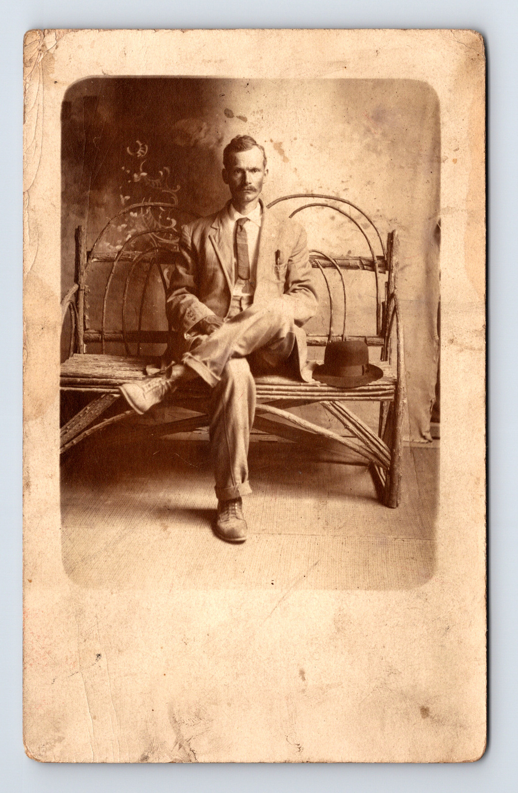 c1904-1918 RPPC Postcard Portrait of Man Marked John Garden
